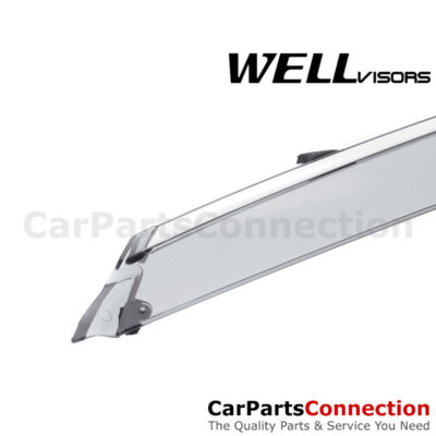 WellVisors Window Visors For 2013-2021 Infiniti QX60/JX35 - Smoke Tint, Low Profile