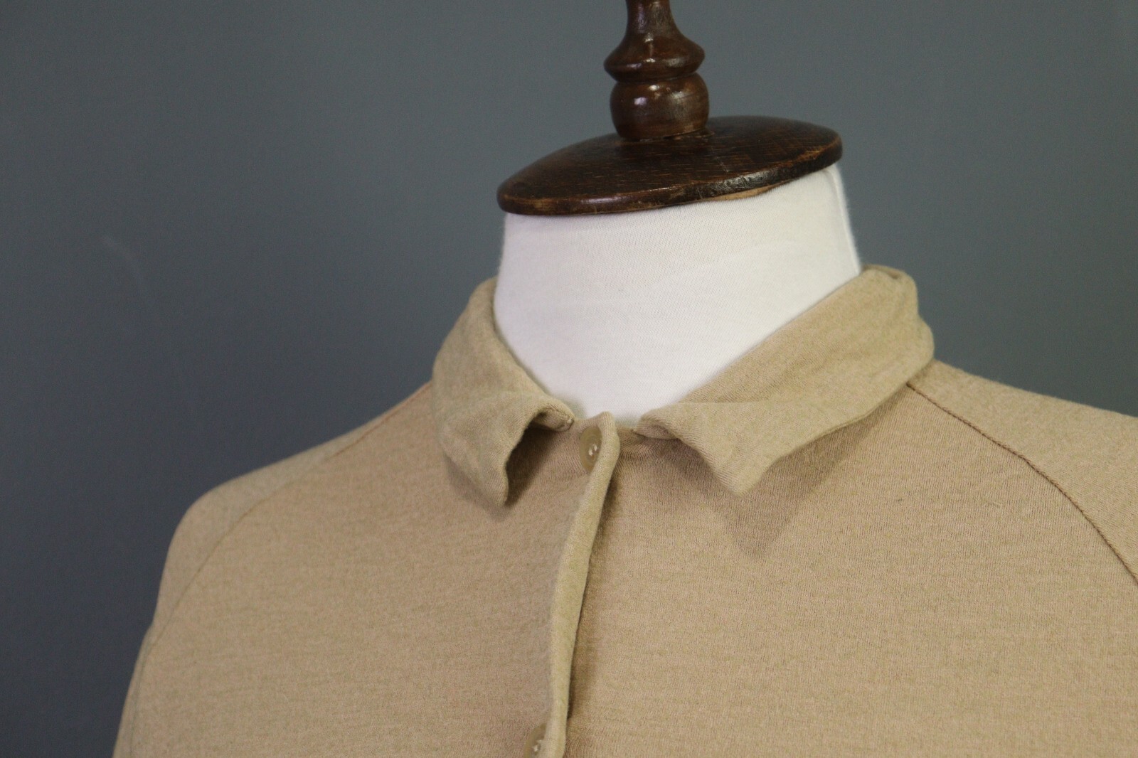 Jil Sander Beige Solid Button Down Short Sleeve C… - image 11