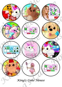 Roblox Adopt Me Cupcake Toppers Edible Birthday Icing Sheet Cake Topper Ebay - roblox funny cake pictures