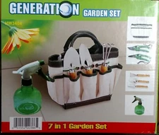 New Mini 7 Piece Garden Set - Tools, Tote and Mister …