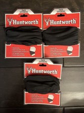 Qty 3 Huntworth 9 Inch Black Hunting Face Covering