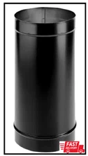 DuraBlack 24-Gauge 6 in. x 48 in. Single-Wall Chimney Stove Pipe Chimney Pipe