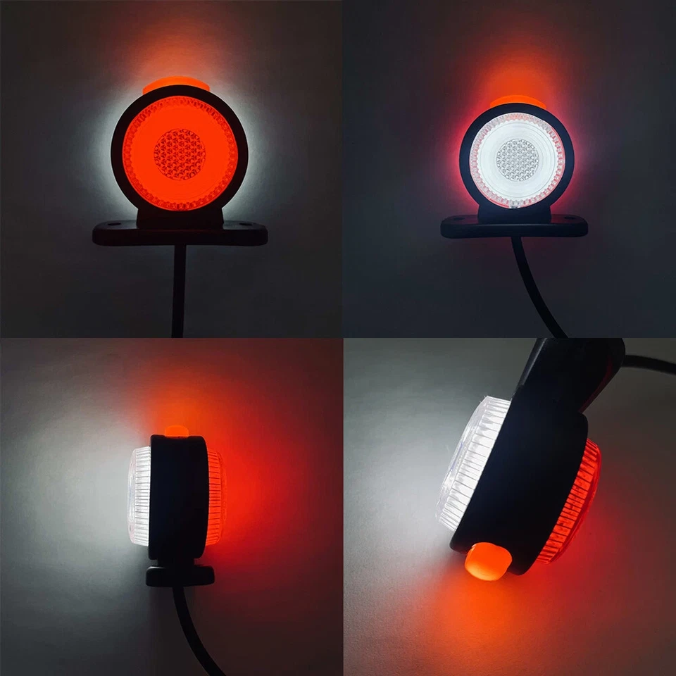 1Pair 12V 24V Led Side Marker Lights Indicator Outline Rubber Lamp Trailer Truck - Image 3 of 4