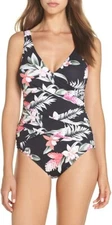Tommy Bahama 259081 Women Cross Over Underwire One Piece Swimsuit Size 4