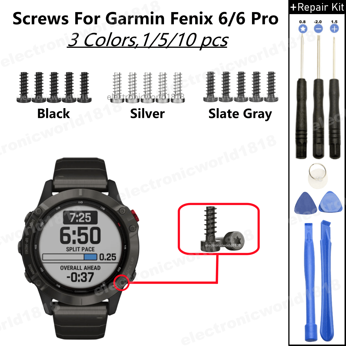 For Garmin Fenix 6/6 Pro GPS SmartWatch Colors Screws Repair Replacement  NEW