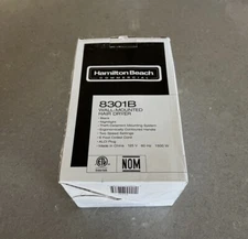 Hamilton Beach Commercial 8301B Wall Mounted Hair Dryer Hotel Style - NEW In Box