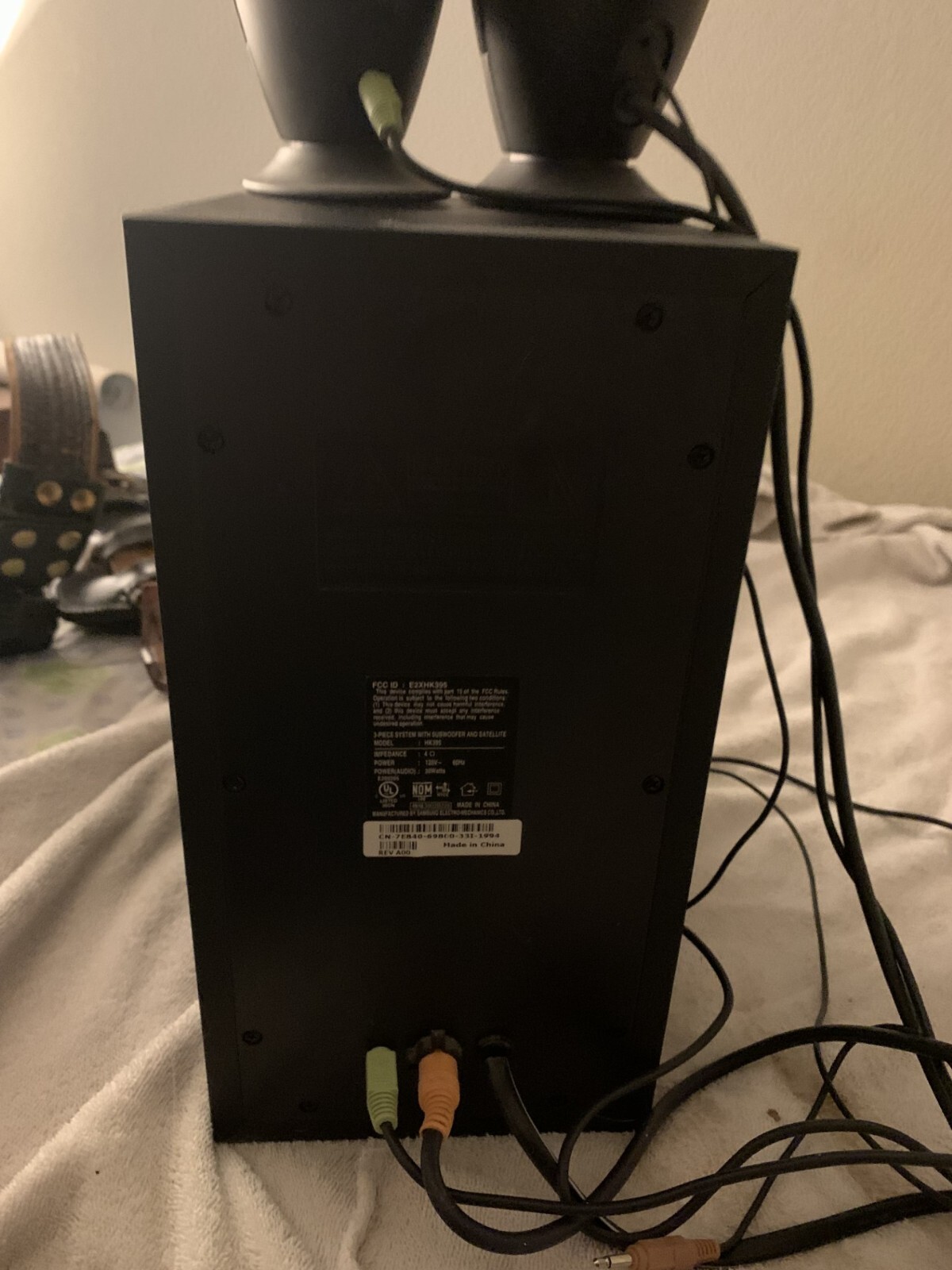 Harman Kardon HK395 Multimedia Computer Subwoofer, 2 Speakers And