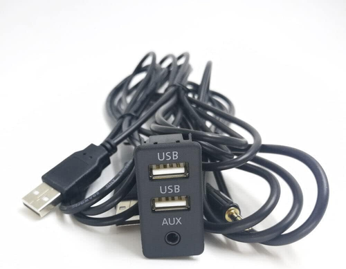 Car Dash Flush Mount AUX USB Port 1.5M Dual USB Extension Cable Adapter - Photo 5 sur 12