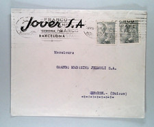 1945 Spain to Switzerland Censored Cover - Barcelona to Zurich - Jover S.A.