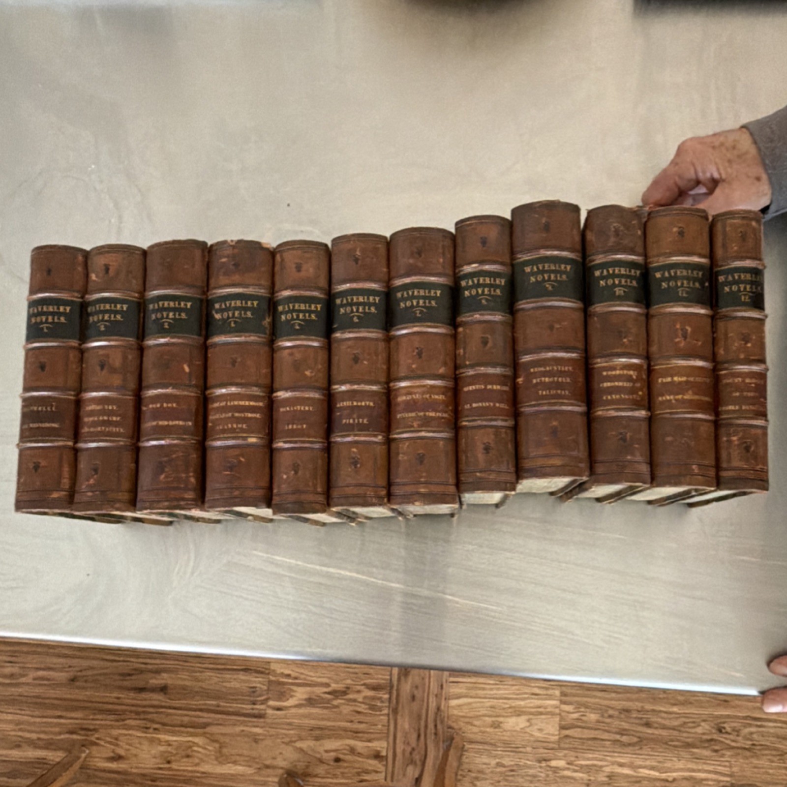 Waverley Novels Abbotsford Edition 12 Volumes Leather Sir Walter Scott 1853