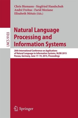 Natural Language Processing and Information Systems Chris Biemann
