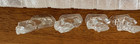 4 Horse VTG Glass Horse Figurines  Clear Rearing Up Small Art Deco C circle mark — photo 5