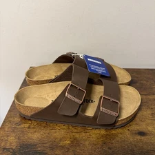 NEW Birkenstock Arizona BS Women’s 8, DARK BROWN Birko-Flor 0051701 Sandals
