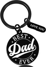 Best Dad Ever Keychains Birthday Christmas Gifts from Daughter Son Present for H