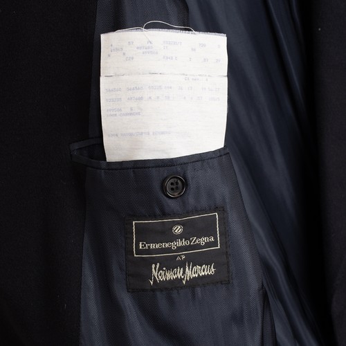Ermenegildo Zegna Cashmere Overcoat Size EU58 Solid Black DB Peak Lapel Winter - Picture 4 of 8