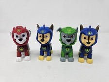 Paw Patrol Aqua Pups Marshall, Chase  Rocky Figure Lot of 4 Loose