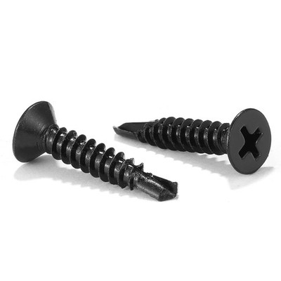 Sg Tzh 8x1 410 Stainless Steel Flat Head Self Tapping Screws 100Pcs Black Oxide