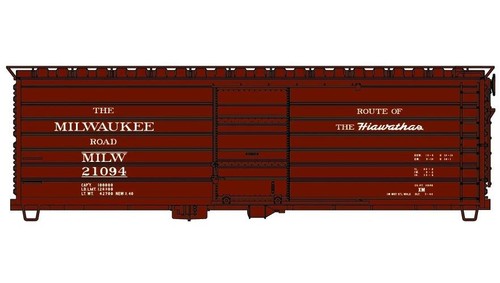 Accurail ~ Escala HO ~ Kit de vagón de carga costillado de 40' ~ Milwaukee Road #21094 ~ 8183 | Zustand: New
