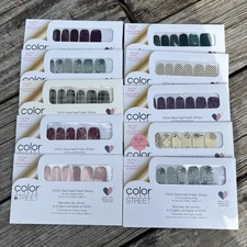 Lot of 10 Color Street Real Nail Polish Strips Assorted New USA B9 Box 1 