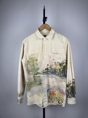 Avant Garde ZARA / Raf Simons style ART Cotton Heavy Shirt Men s S Size