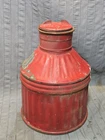 Vintage Antique Indiana Standard Oil Co Galvanized Metal Motor Oil Bulk Oil Can
