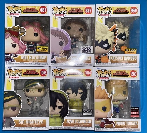 Funko Pop MY HERO ACADEMIA LOT OF 6 Figures #681 887 969 1006 1014 1503 Heroes