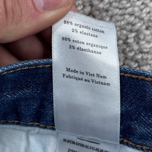 Everlane Jeans Mens 34x30 Blue Selvedge Slim Fit Stretch Organic Cotton Denim - Picture 13 of 16