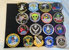 US Airforce Nasa Space Aliens Area 51 Patch Collection Black Ops