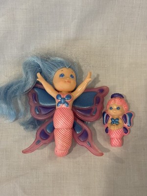 Vintage 1986 Kenner Sea Wees Shimmers Wind Belle Butterfly + Baby Whispy