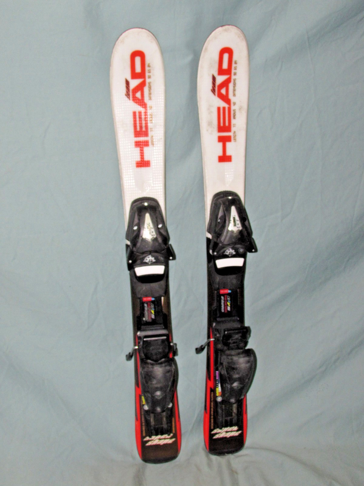 Head TEAM Super Shape kid's jr skis 77cm w/ Tyrolia SP 4.5 DEMO youth bindings ~