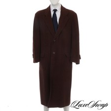 Vintage Joseph Abboud Made in Canada Cinnamon Mixed Tweed Long Winter Coat 42 L