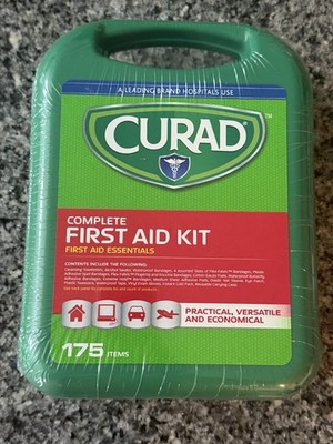 Curad Complete First Aid Kit Essentials 175 Items in Hard Case-NEW SEALED CASE