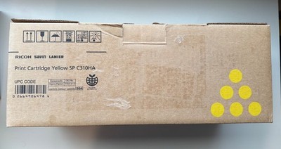 RICOH SP C310HA OEM 406478 Yellow Print Cartridge New In Box