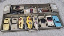 VTG 10+ PC 1960s AURORA T-JET HO Scale Slot Car and Part Lot PIT KIT CARRY CASE