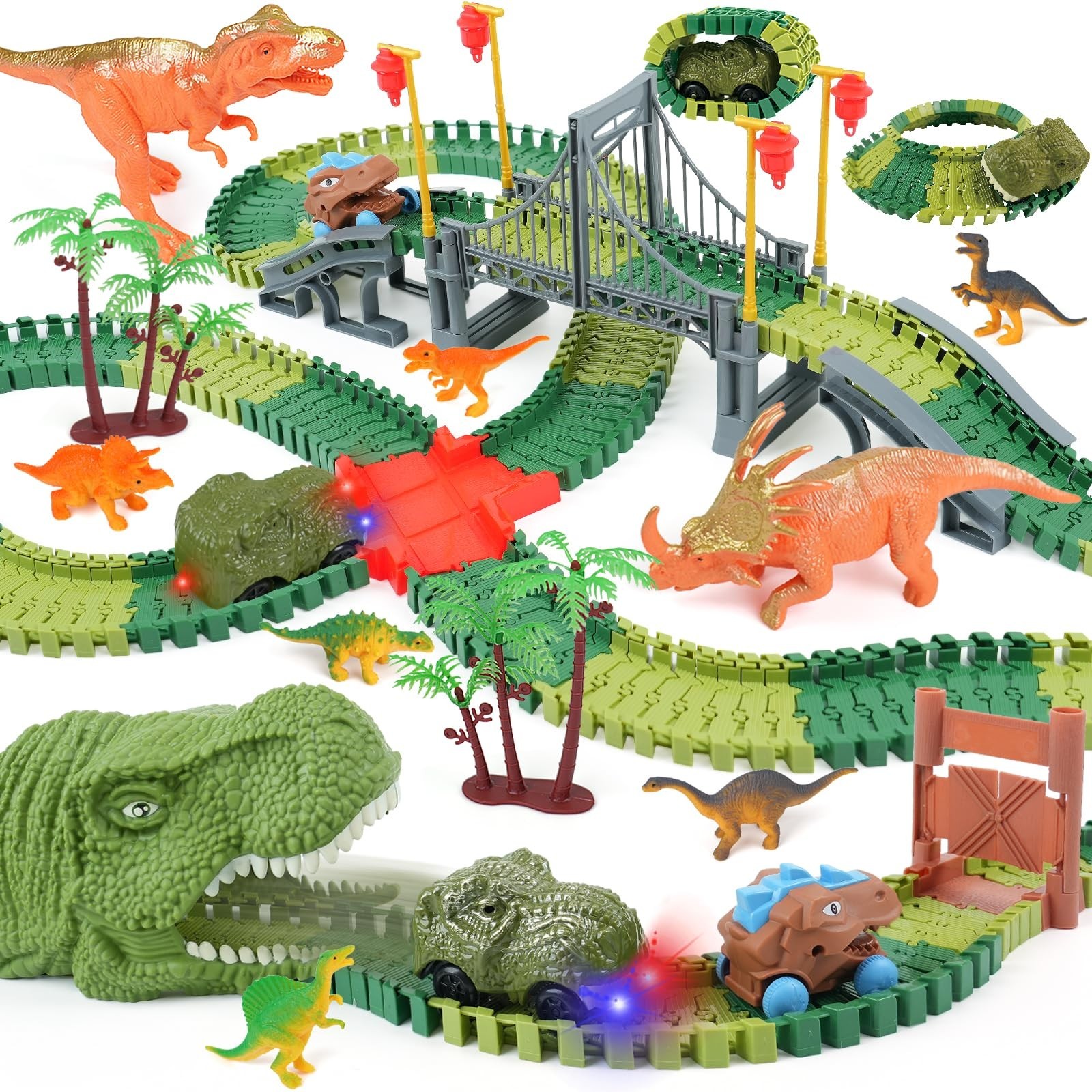 Dinosaur Track Toys for Kids - Best Birthday Gifts for 3 4 5
