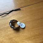 Silver Metal Chunky Braided Chain Link Band Ring Size 18 No Stone — photo 8