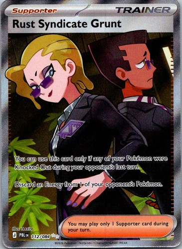 Rust Syndicate Grunt 112/084 Pitch Black Pokemon TCG Holo UR NM
