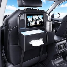 4 in 1 PU leather Backseat Car Organizer with Car Tissue Cup Tablet Holder