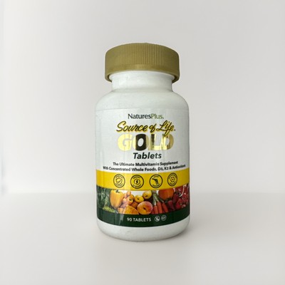 Nature's Plus Source of Life GOLD Multivitamin Mineral 90 Tablets Exp. 08/28