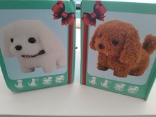 Battery operated Puppy Toy - Realistic Walking & Barking Robot Dog White