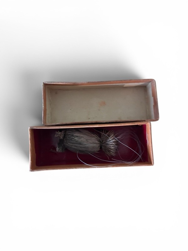 O. C. Tuttle Vintage Devil Bug Mouse Fishing Lure Original Box Patent 1919
