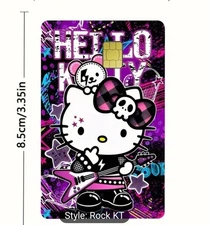 Rockstar Hello Kitty Credit  Debit Card Skin Sticker Cover Free Shipping 