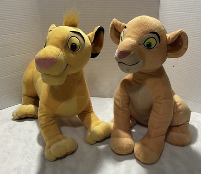 The Lion King SIMBA - NALA - Plush Disney Store Stuffed animal Original 17  NICE