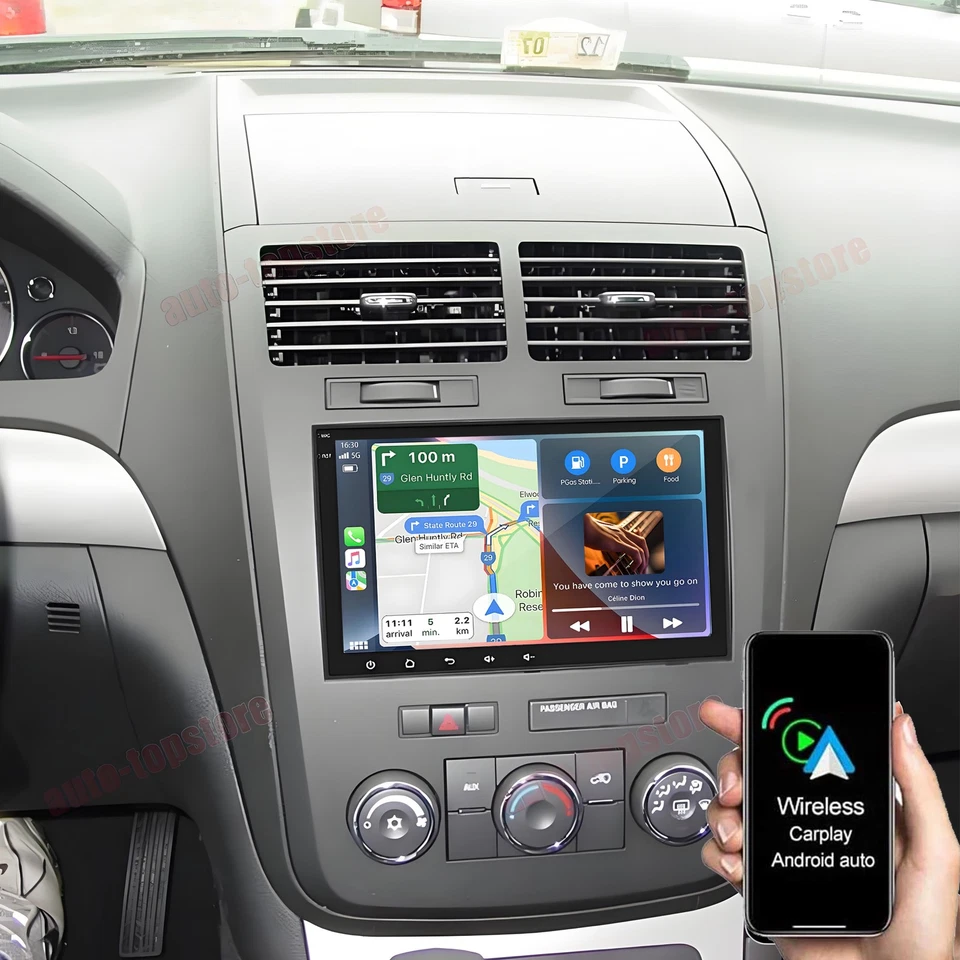 适用于 Saturn Outlook 2007 - 2009 8 英寸 Android 15.0 Carplay 汽车立体声收音机 GPS 导航 — 第 2/4 张图片