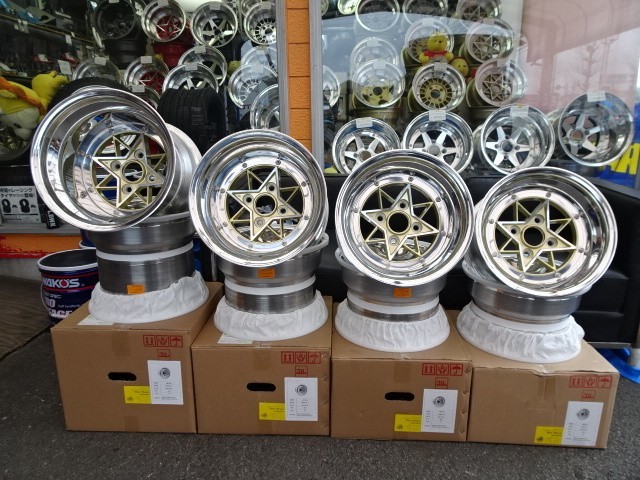 JDM Star Shark Real 3P 14x8.0j 114.3x4H New 2 pair AE86 Hakoska