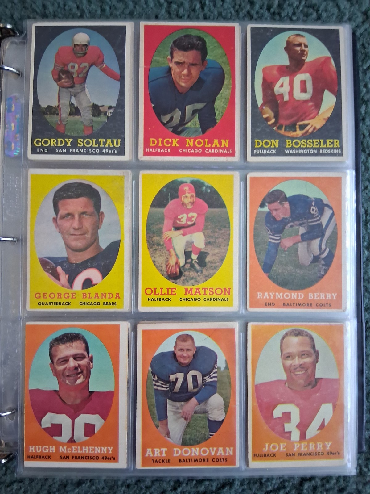 1958(108/132) & 1960(109/132)TOPPS FOOTBALL NEAR COMPLETE SET LOT w/STARS,RC's