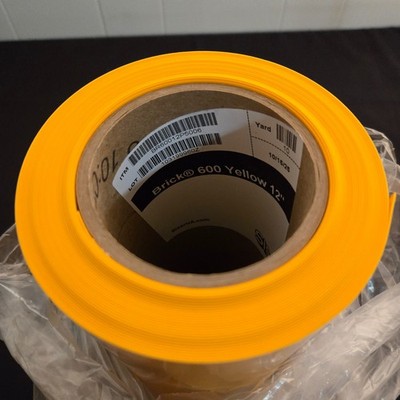 Siser 10 Yards Brick 600 Yellow 12'' inch Vinyl Roll for Heat Transfer 3D