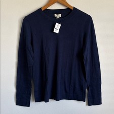 J. Crew Cotton Teddie sweater Navy Small