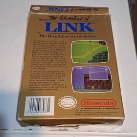 Nintendo Zelda II The Adventure of Link NES Cartridge, Box, Manual, 1988