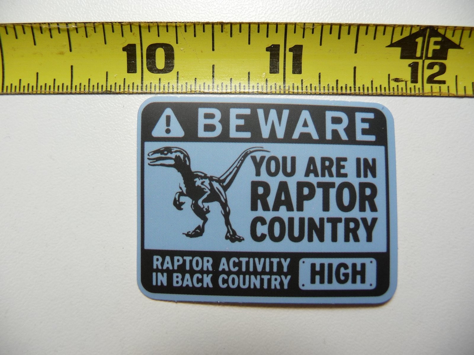 High Raptor Activity Dinosaur Sticker Decal for Wall or Door